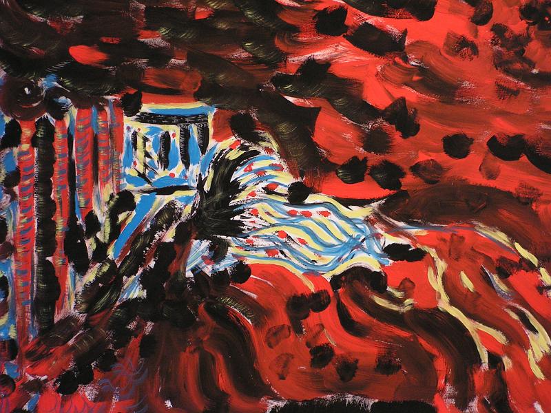Rom brennt!, 1973, Tempera-Karton, 68x48.jpg
